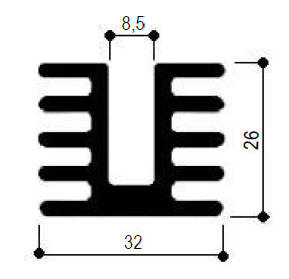 code art. FM909 : Aluminum heat sinks in bars