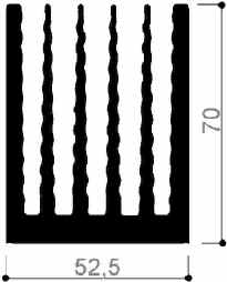 code art. FM916 : Aluminum heat sinks in bars