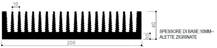 code art. FM928 : Aluminum heat sinks in bars