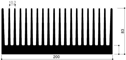 code art. FM932 : Aluminum heat sinks in bars