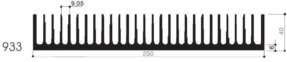 code art. FM933 : Aluminum heat sinks in bars