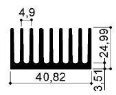 code art. FM934 : Aluminum heat sinks in bars