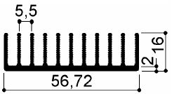 code art. FM939 : Aluminum heat sinks in bars
