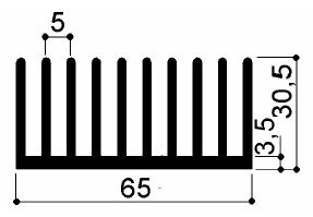 code art. FM951 : Aluminum heat sinks in bars