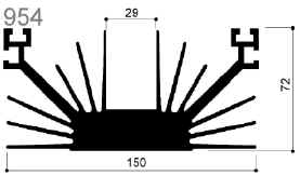 code art. FM954 : Aluminum heat sinks in bars