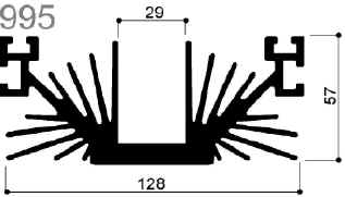 code art. FM955 : Aluminum heat sinks in bars