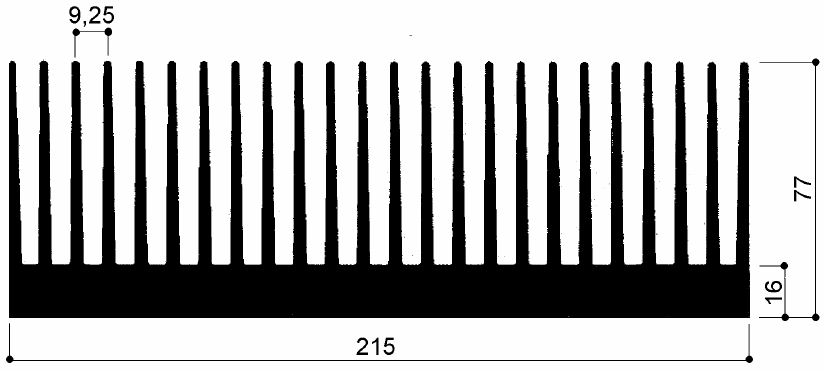 code art. FM960 : Aluminum heat sinks in bars