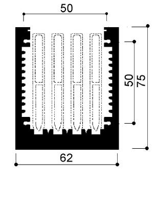 code art. FM961 : Aluminum heat sinks in bars