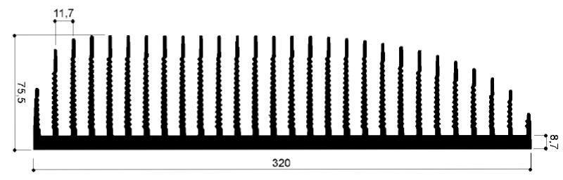 code art. FM962 : Aluminum heat sinks in bars