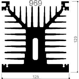 code art. FM969: Aluminum heat sinks in bars