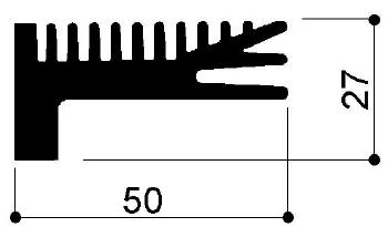 code art. FM972: Aluminum heat sinks in bars