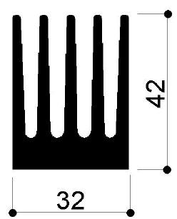 code art. FM973: Aluminum heat sinks in bars