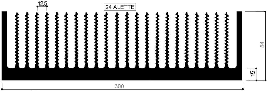 code art. FM979: Aluminum heat sinks in bars