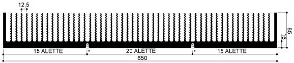 code art. FM986: Aluminum heat sinks in bars