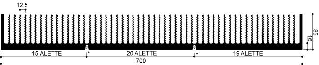 code art. FM987: Aluminum heat sinks in bars