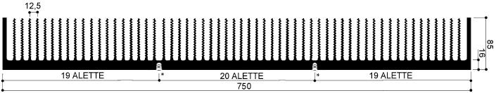 code art. FM988: Aluminum heat sinks in bars