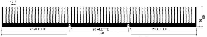 code art. FM990: Aluminum heat sinks in bars