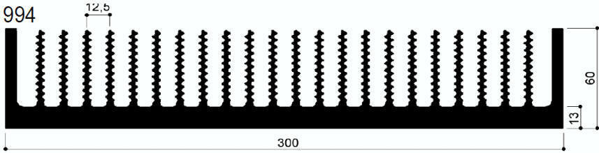 code art. FM994: Aluminum heat sinks in bars