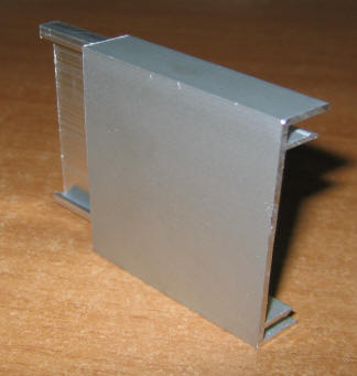 Skirting board, baseboard, in anodized aluminium