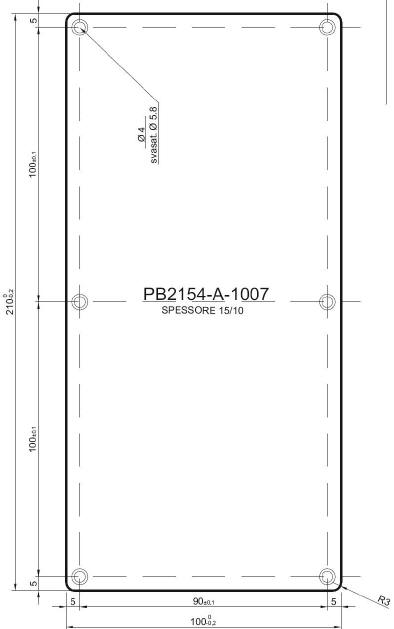 standard aluminum panel for art.2154