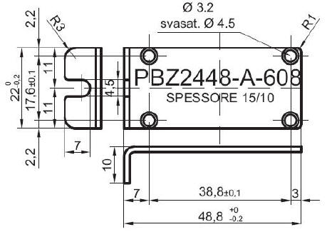 standard Z-panel in aluminum for art.2448