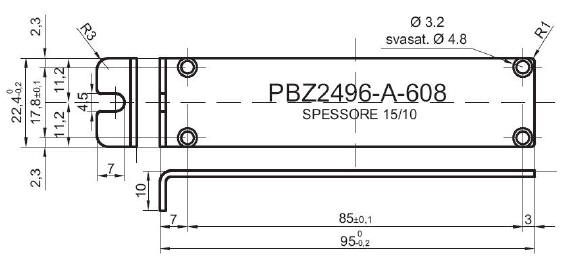 standard Z-panel in aluminum for art.2496