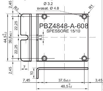 standard Z-panel in aluminum for art.4848