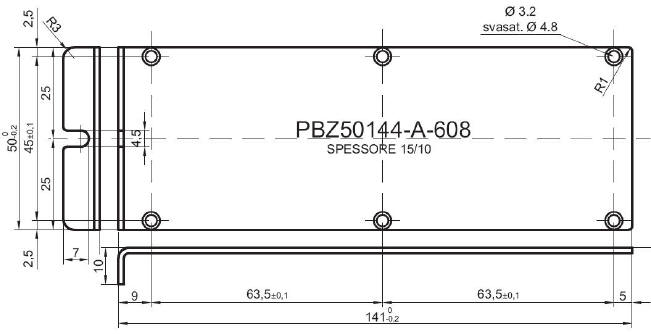 pannello a Z standard in alluminio per art.50144