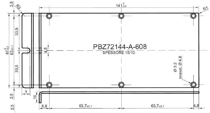 standard Z-panel in aluminum for art.7272