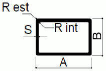 rectangular tube profiles with rounded corners in aluminium