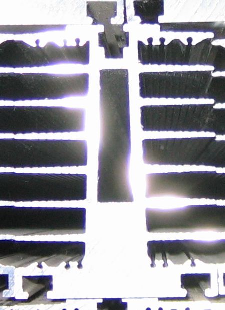 heat sink in aluminum bars