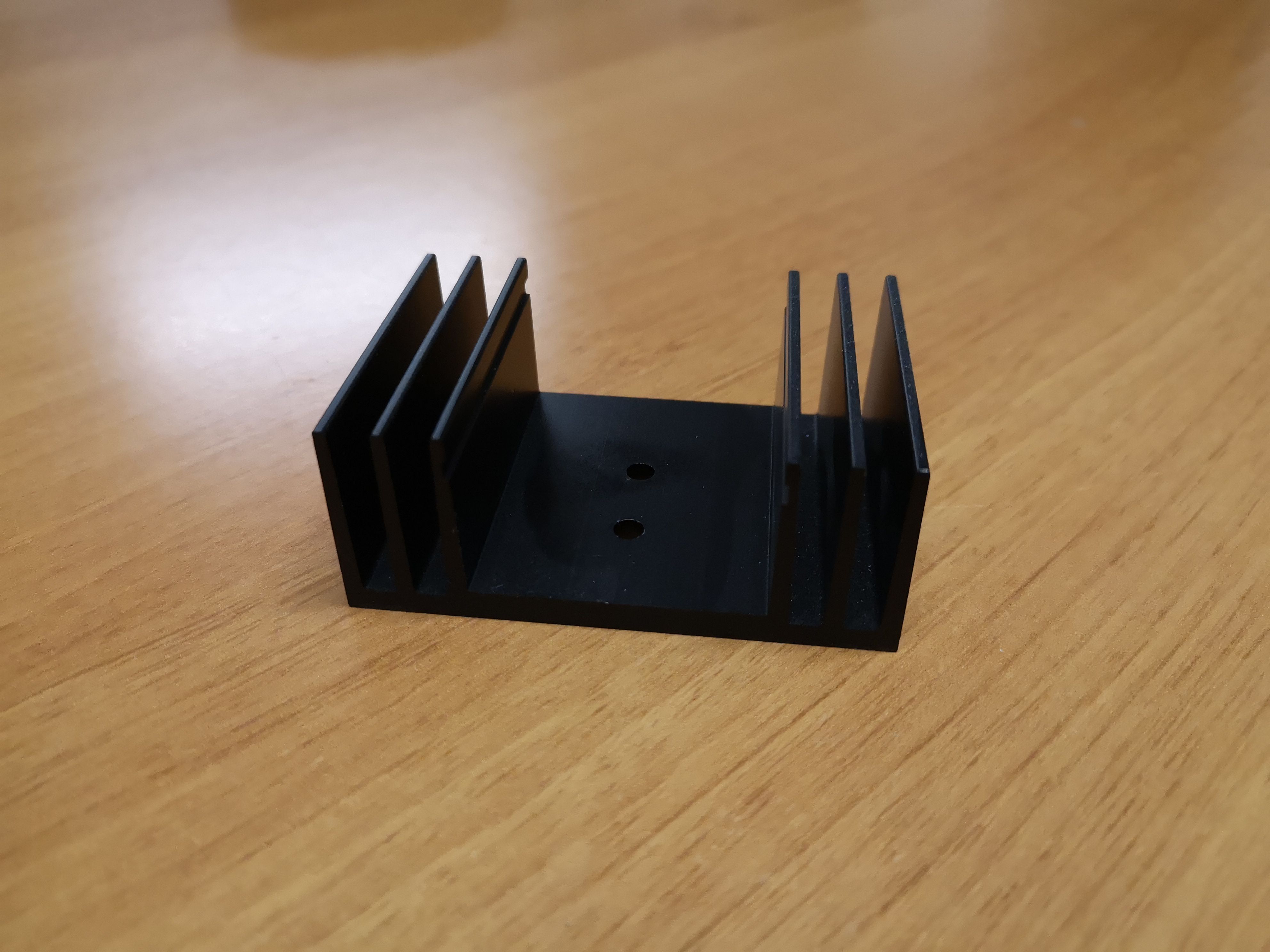 black anodized aluminum heat sink