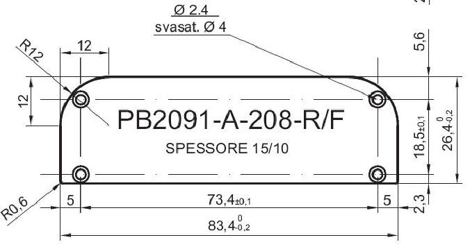 standard aluminum panel for art.2091