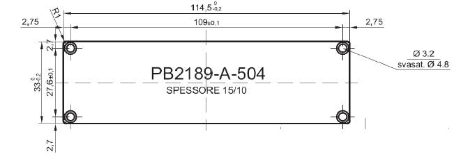 standard aluminum panel for art.2189