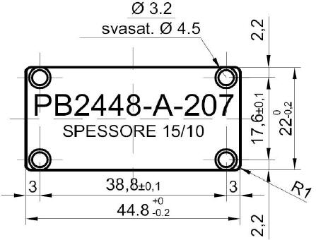 standard aluminum panel for art.2448