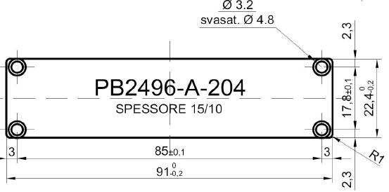 standard aluminum panel for art.2496