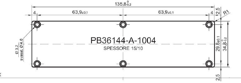 standard aluminum panel for art.36144