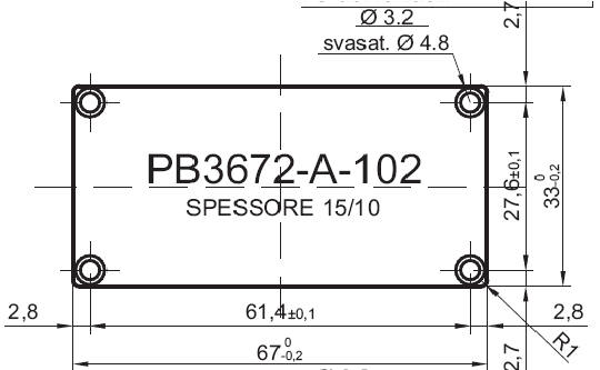 standard aluminum panel for art.3672