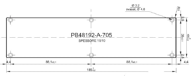 standard aluminum panel for art.48192