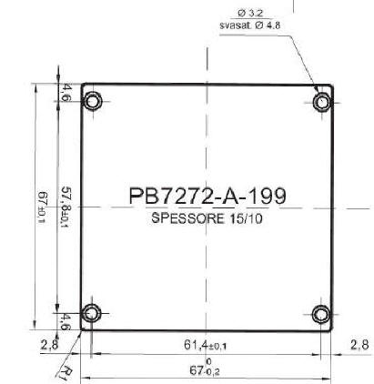 standard aluminum panel for art.7272