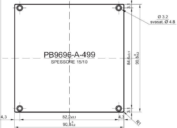 standard aluminum panel for art.96x96