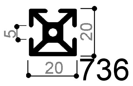 aluminum bracket for modular profile